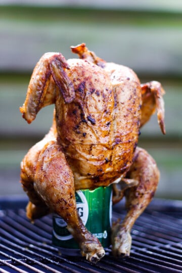 kylling på grill - øldåse - grillkylling