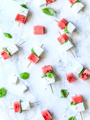 sommer snack - vandmelon med feta - forret til sommerfest - opskrift