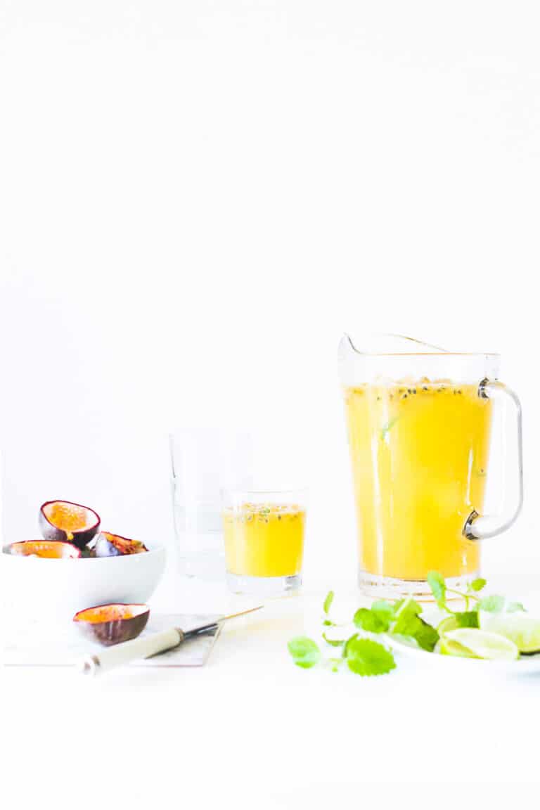 Passionfrugt drink-opskrift med passionfrugt