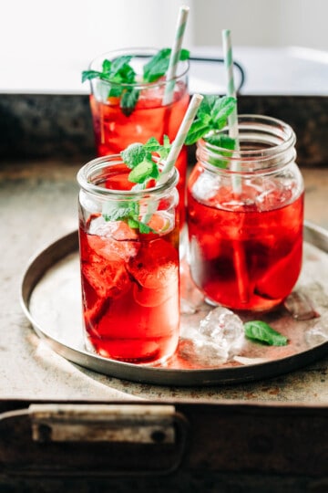 iste med hibiscus - opskrift på iste med frugt