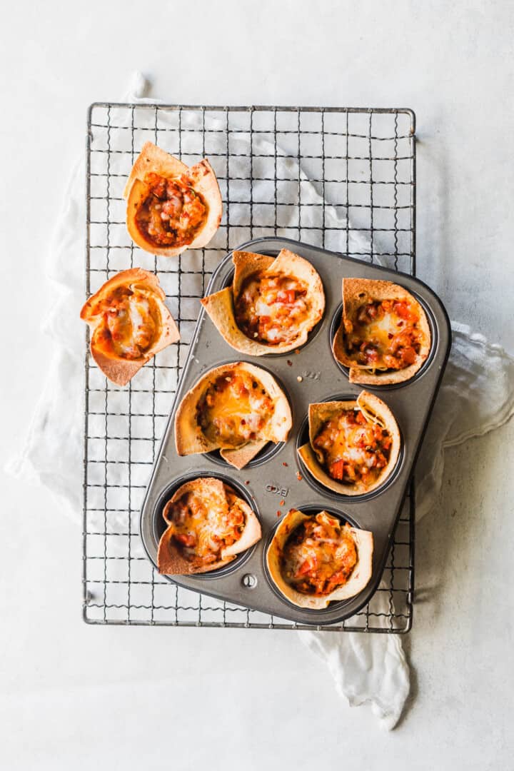Taco muffins - opskrift på små og lækre tortilla muffins med fyld